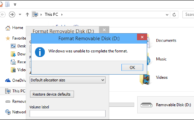 windows war nicht in der Lage, das format