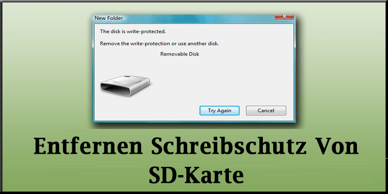 Entfernen Schreibschutz Von SD-Karte