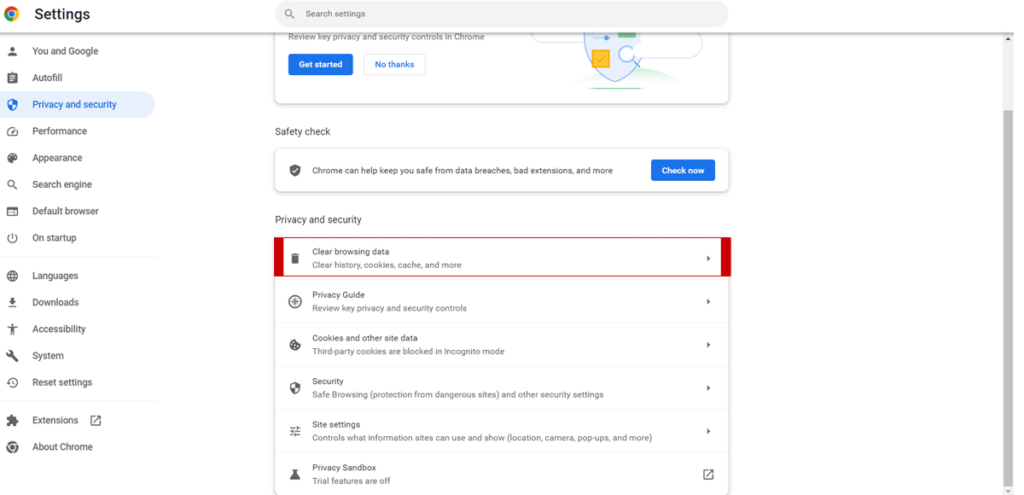 Browserdaten löschen