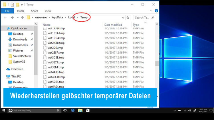 wiederherzustellen gelöschte temporäre Dateien