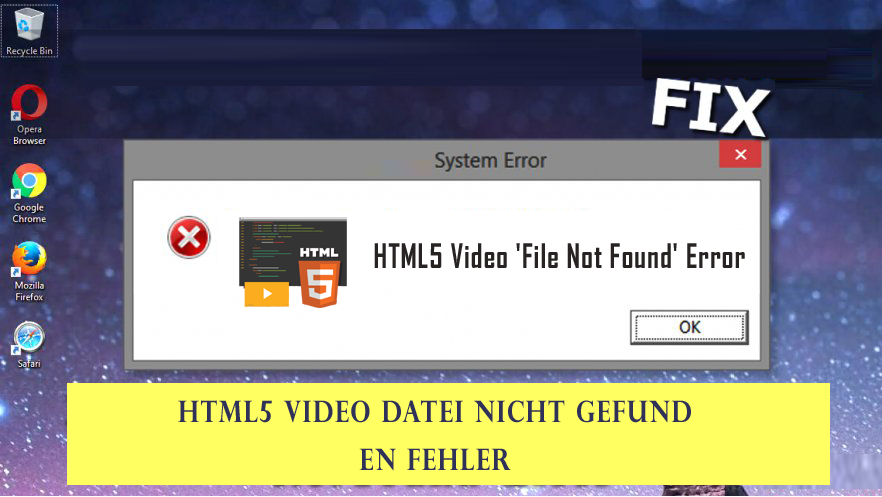 HTML5-Video Datei nicht gefunden