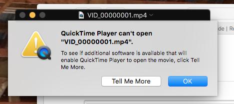 QuickTime Spieler Kann nicht Öffnen MP4-Datei