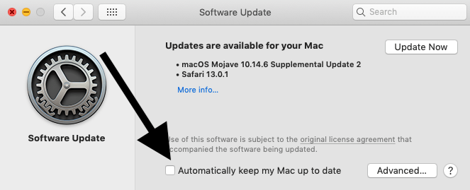 Meinen Mac automatisch auf dem neuesten Stand halten