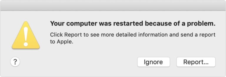 Deine Computer Neu gestartet Wegen Von A Problem Mac