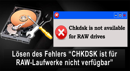 Lösen des Fehlers “CHKDSK ist für RAW-Laufwerke nicht verfügbar“