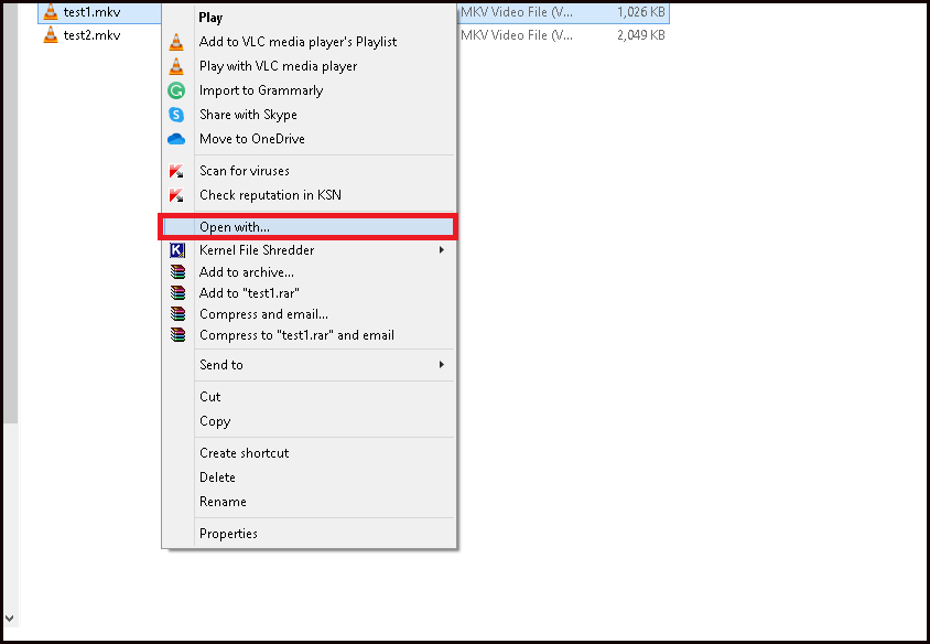 MKV-Datei wird in VLC nicht abgespielt