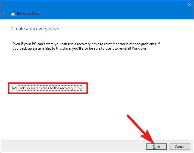 Erstellen Windows 10 Wiederherstellungs-USB