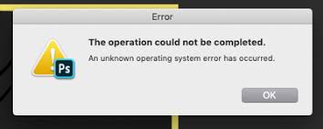 Photoshop-Fehler the Operation Could Not Be Completed