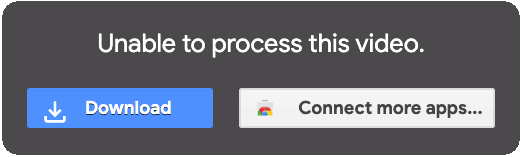 Google Drive Video Noch wird Verarbeitung Fehler